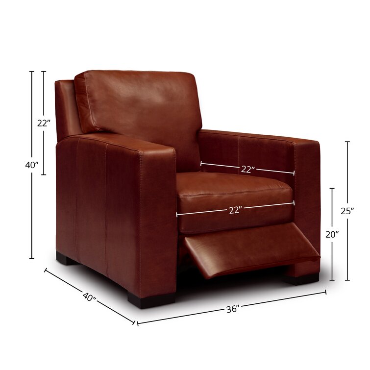 Ebern Designs Akar Leather Recliner Wayfair